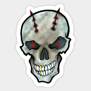 Rock Star Skull Sticker